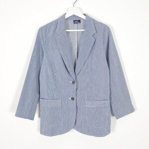 Retro Pinstripe Blazer Jacket Union Made in USA